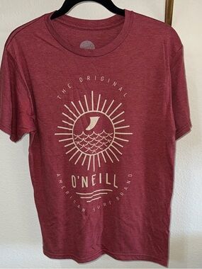 O'Neill Men's Short Sleeve Red Graphic T-Shirt